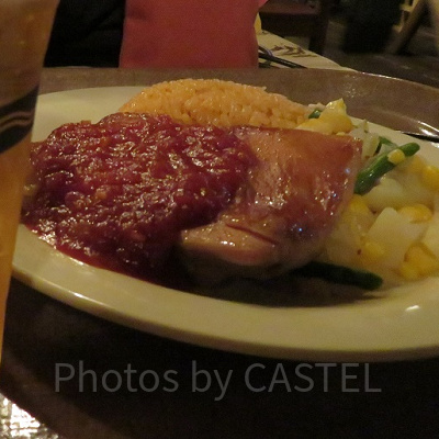 スモークチキンのプレート