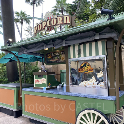 ジュラシックパークエリアのポップコーンカート