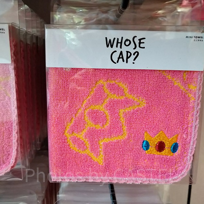 ピーチ姫の刺しゅう入りミニタオル