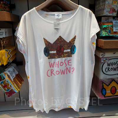 ピーチ姫のスパンコールTシャツ