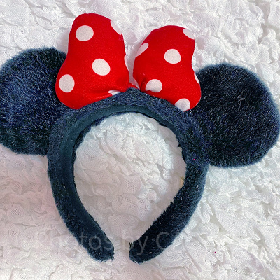 赤いドットのミニーカチューシャ