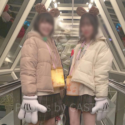 制服ディズニーコーデ（カラーダウン）