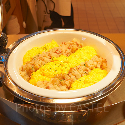 スクランブルエッグとジャーマンポテト