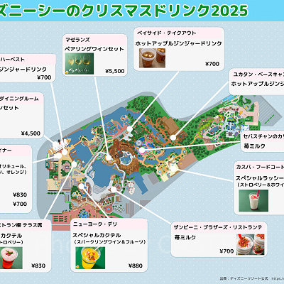 【シー】ディズニーランドのクリスマスドリンク