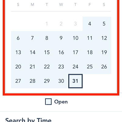 利用人数、利用日、希望の時間帯を選択