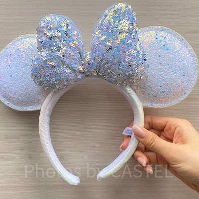 スパンコールカチューシャ(ブルーホワイト)