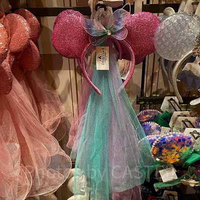 上海ディズニーカチューシャ:ベール付アリエル風カチューシャ