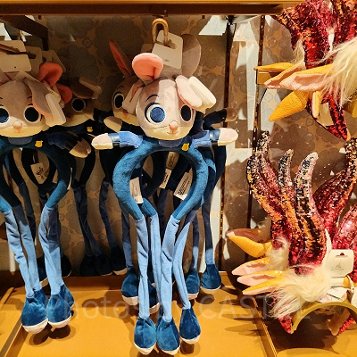 上海ディズニーカチューシャ：ジュディのボンボン付きカチューシャ