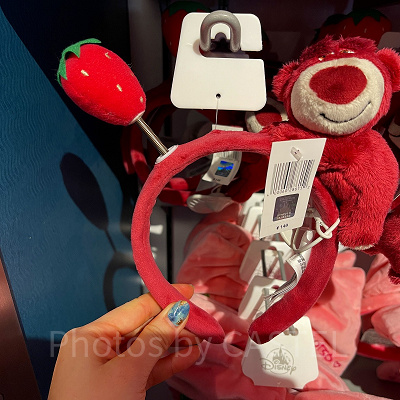  上海ディズニーカチューシャ：寝転びロッツォ＆イチゴカチューシャ