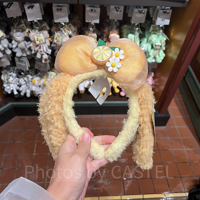 上海ディズニーカチューシャ：オレンジリボンクッキーアンカチューシャ