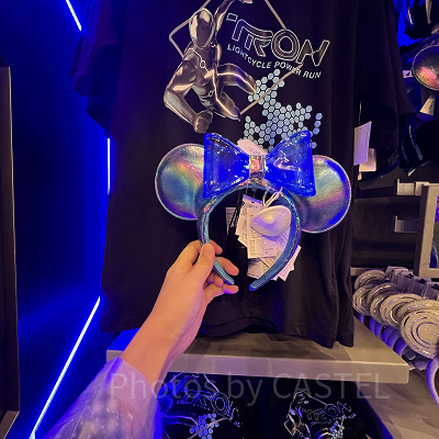 上海ディズニーカチューシャ：トロンのトレイル風リボンカチューシャ（ブルー）