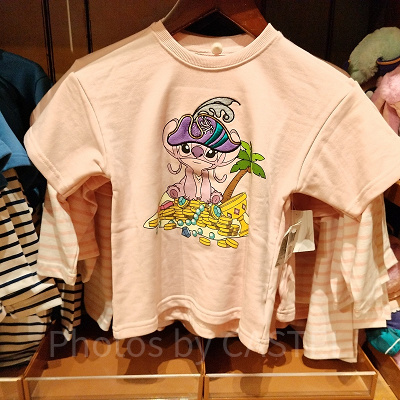 上海ディズニーカリブの海賊グッズ：海賊エンジェルのシャツ（ピンク）