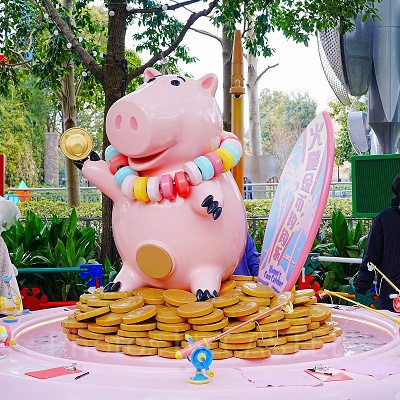 上海ディズニートイストーリーランド：ハムのコインキャッチャー