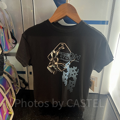 上海ディズニートロングッズ:トロンデザイン黒Tシャツ(子供)