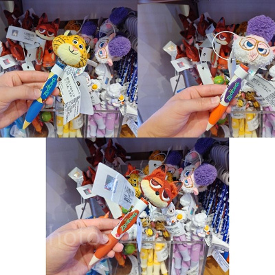 上海ディズニーズートピアグッズ：ふわふわマスコットペン