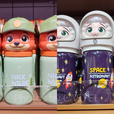 上海ディズニーズートピアグッズ：マスコットドリンクボトル