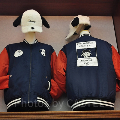 スヌーピーとチャーリーブラウンのボンバージャケット（レトロ）