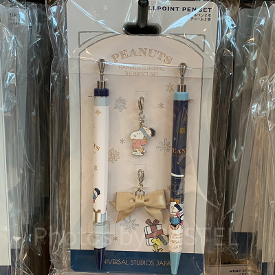 スヌーピーボールペンセット（USJクリスマスグッズ2023）