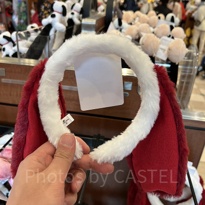 スヌーピーのたれ耳カチューシャ（ボルドー）