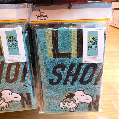 スヌーピーのフェイスタオル