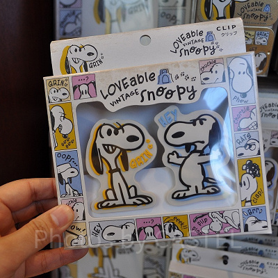 スヌーピーグッズ「LOVEable VINTAGE snoopy」／クリップセット
