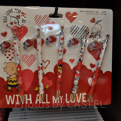 スヌーピーハートボールペンセット