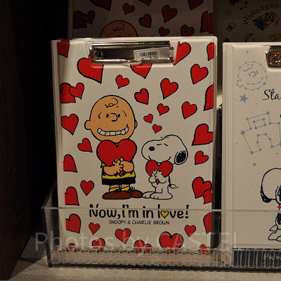 スヌーピーハートクリップボード