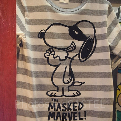 スヌーピーマスクマーベルTシャツ