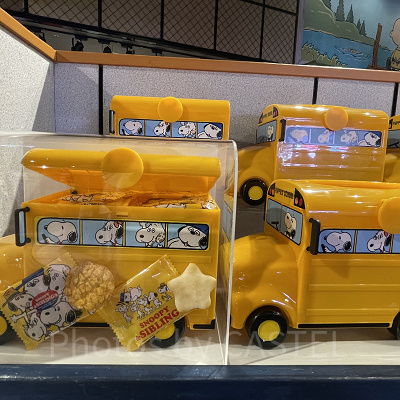 スヌーピースクールバスボックスおせんべい