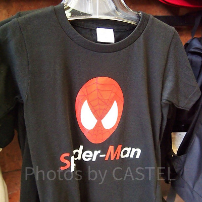 スパイダーマンシンプルロゴTシャツ黒(キッズ)