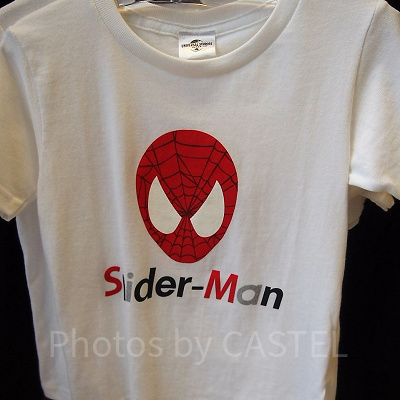 スパイダーマンシンプルロゴTシャツ白（キッズ）