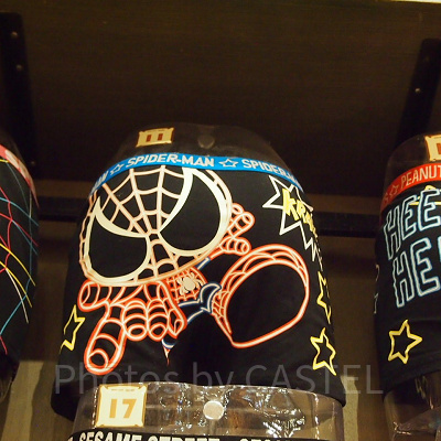 スパイダーマン蛍光プリントパンツ