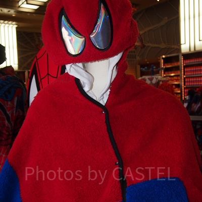 スパイダーマンフード付きポンチョ