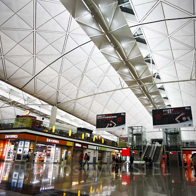 香港国際空港の様子