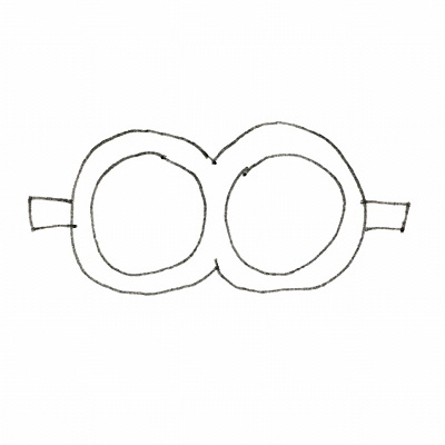 【ステップ1】ゴーグルを描く