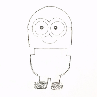 【ステップ6】トレードマークのオーバーオールを描く