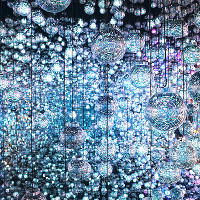 チームラボボーダレス麻布台の作品（Bubble Universe）