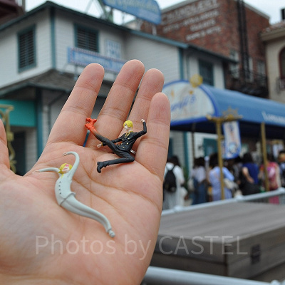 ドリンクのノベルティはサンジのフィギュア／サンジの海賊レストラン