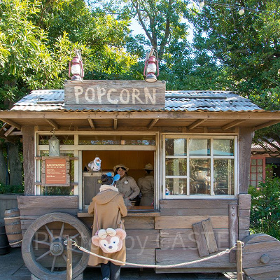 ハンガーステージ横のポップコーンワゴン