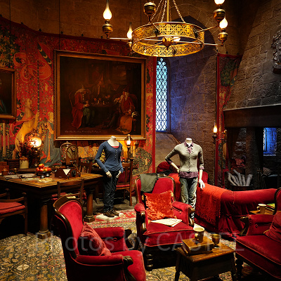 グリフィンドールの談話室のセット（スタジオツアー東京）