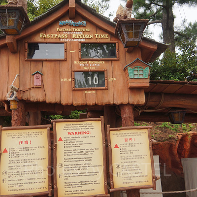 あまり並ばずに乗れるためファストパスの発券はありません