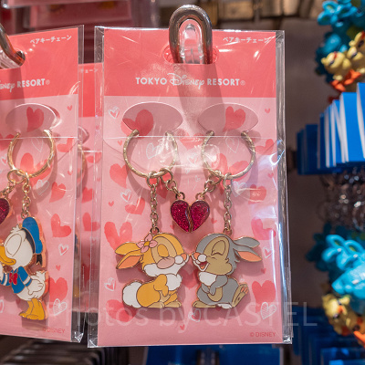 とんすけ＆ミニバニーペアキーホルダー（ハート）