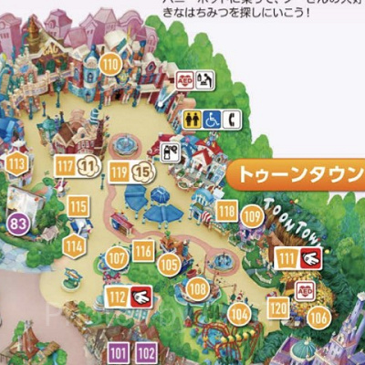 トゥーンタウンのエリアマップ