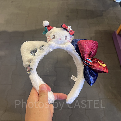 ユニバクリスマスグッズ2024：ハロー・キティのカチューシャ