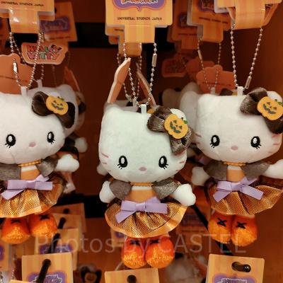 ユニバハロウィン2022グッズ:ハローキティ ぬいぐるみキーチェーン