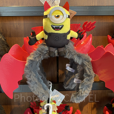 ユニバハロウィン2022グッズ：ミニオンのコウモリカチューシャ