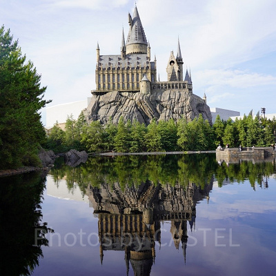 ブラックレイクに写る逆さホグワーツ城