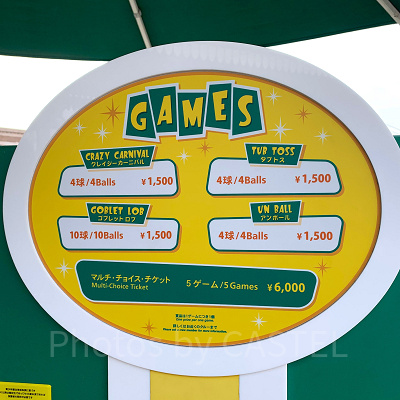 USJカーニバルゲーム/マルチ・チョイス・チケットの看板