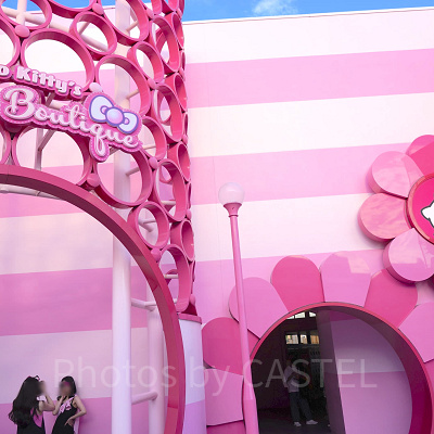 USJコインロッカー：ハローキティのリボンブティック横