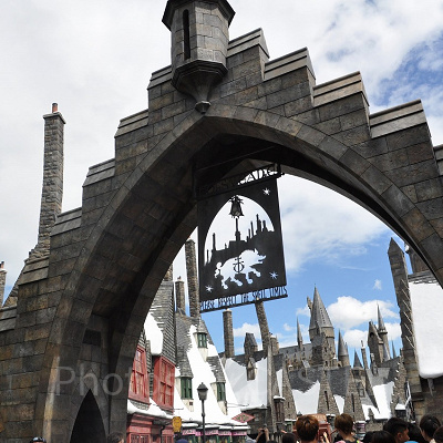 USJのハリーポッターエリア入り口